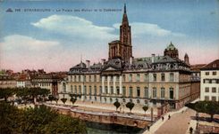 CPA Strasbourg the palate of Rohan and the cathedral