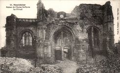 Montdidier cPA Ruines of the church St hones the gate