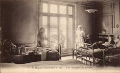 Auxiliary CPA Military hospital a room of wound Militaria