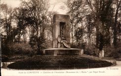 CPA Bohrgerat der Compiegne Reinigung des Waffenstillstand Denkmales vom Morgen durch Edgar Brandt