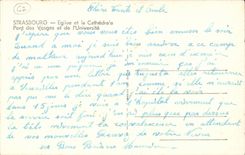 CPA Strasbourg Church and the cathedral Bridge of the Vosges and the university