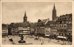 CPA Strasbourg the cathedral Places kleber