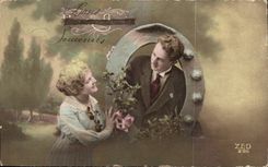 CPA Fantasy Horseshoe Femme