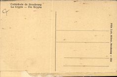 CPA Strasbourg Cathedral Crypt