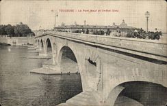 CPA Toulouse Le pont neuf et l'hotel Dieu
