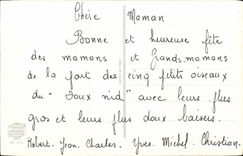 CPA Phantasie-gutes Kind feiert Mamma Papillon Schmetterling