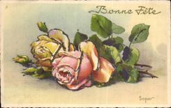 CPA Phantasie bluht gutes Festival der Rosen