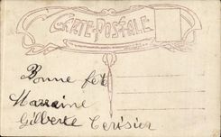 CPA Phantasie-gluckliches Kind feiert