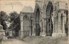 Chartres CPA Northern Cathedral Gate and Entering of the eveche