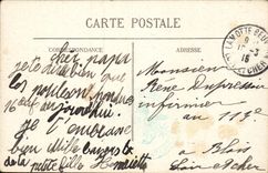 CPA After the passage of German the church of Barcy