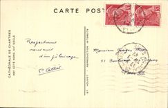 CPA Chartres Cathedrale Nave Dimensions Northern