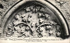 CPA Chartres Museum der Skulptur comparee Dekoration des Tympanum eines Fensters von einem Haus von 13