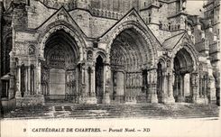 CPA Chartres Nordkathedrale-Gatter