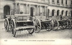 CPA German Canons expose to Invalides Militaria bets