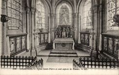 Chartres CPA Church Saint Pierre or are expose enamels