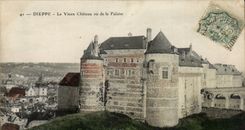 CPA Dieppe the old castle seen of cliff