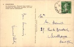 Chartres CPA the cathedral Southern Gate Tympanum of the last judgment to the teaching pier Christ