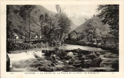CPA Luchon the fall of the spade and the port of Venasque
