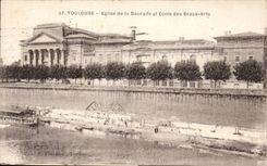 CPA Toulouse Eglise de la Daurade et Ecole des Beaux Arts