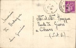 CPA Fantasy In Brittany closed Beds and cradles Folklore Costume