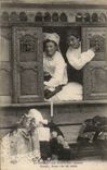 CPA Fantasy In Brittany closed Beds and cradles Folklore Costume
