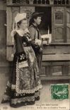 CPA Fantasy In Brittany closed Beds and cradles Folklore Costume
