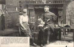 CPA Brittany Folklore the widow presses Militaria Conte war