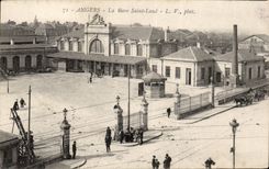 CPA Angers Train station Saint Laud