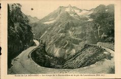 CPA Strasse von Berarde die Umdrehung von Bernadiere und die Spitze von lauranoure (3341m)