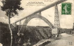 CPA Viaduct of Garabit the large central arch