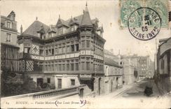 CPA Rouen Old women houses Brown Street Louis