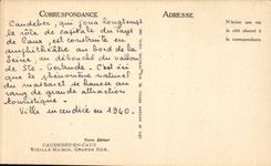 CPA CAudebec in CAux Old woman house main street