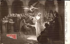 CPA Fantaisie Paupion La gloire de Ste Cecile Ange Angel