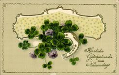 CPA Phantasie bluht Klee