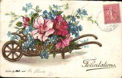 CPA Phantasie-Blumen