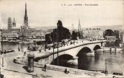 CPA Rouen Bridge Crow