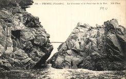 CPA Primel der Sprung und die Brucke gesehen vom Meer