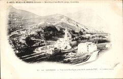 CPA Lourdes Seen of the basilica taken of the road of Pau