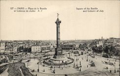 CPA Paris Places Bastille and column of July