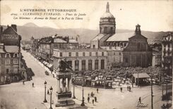 CPA Clermont Ferrand Places of Jaude Tiny the Avenue of Royat and Puy de Dome