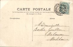 CPA Bourboule Large Puy and the Route boards of Bourboule to the Mount Gilds