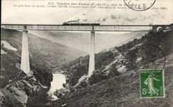 CPA Viaduct of Insipid on Sioule Train