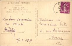 CPA Cannes the island Saint honorat the old castle