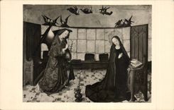 CPA Exposition des chefs d'oeuvre de la Pinacotheque de Munich Le maitre de la vie de la vierge l'annonciation