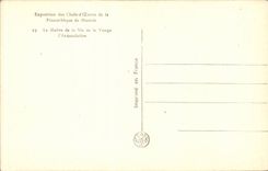 CPA Exposition des chefs d'oeuvre de la Pinacotheque de Munich Le maitre de la vie de la vierge l'annonciation