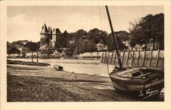 CPA Pornic Entree of the port has low tide