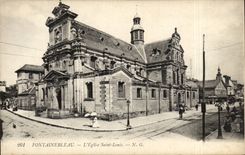 CPA Fontainebleau the church Saint Louis