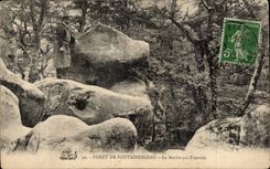 CPA Drill of Fontainebleau the rock which trembles