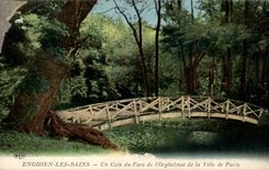 CPA Enghien les Bains a corner of the park of the orphanage of the town of Paris