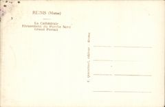 CPA Reims the cathedral Splaying of the northern porch Large gate